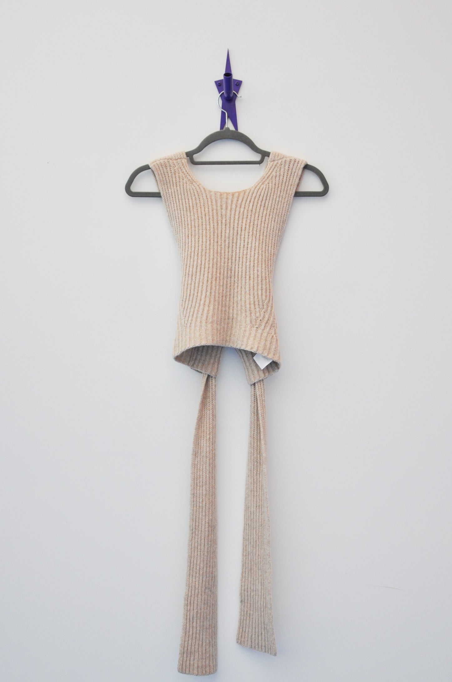 Ganni Wrap Knit Tank - beige