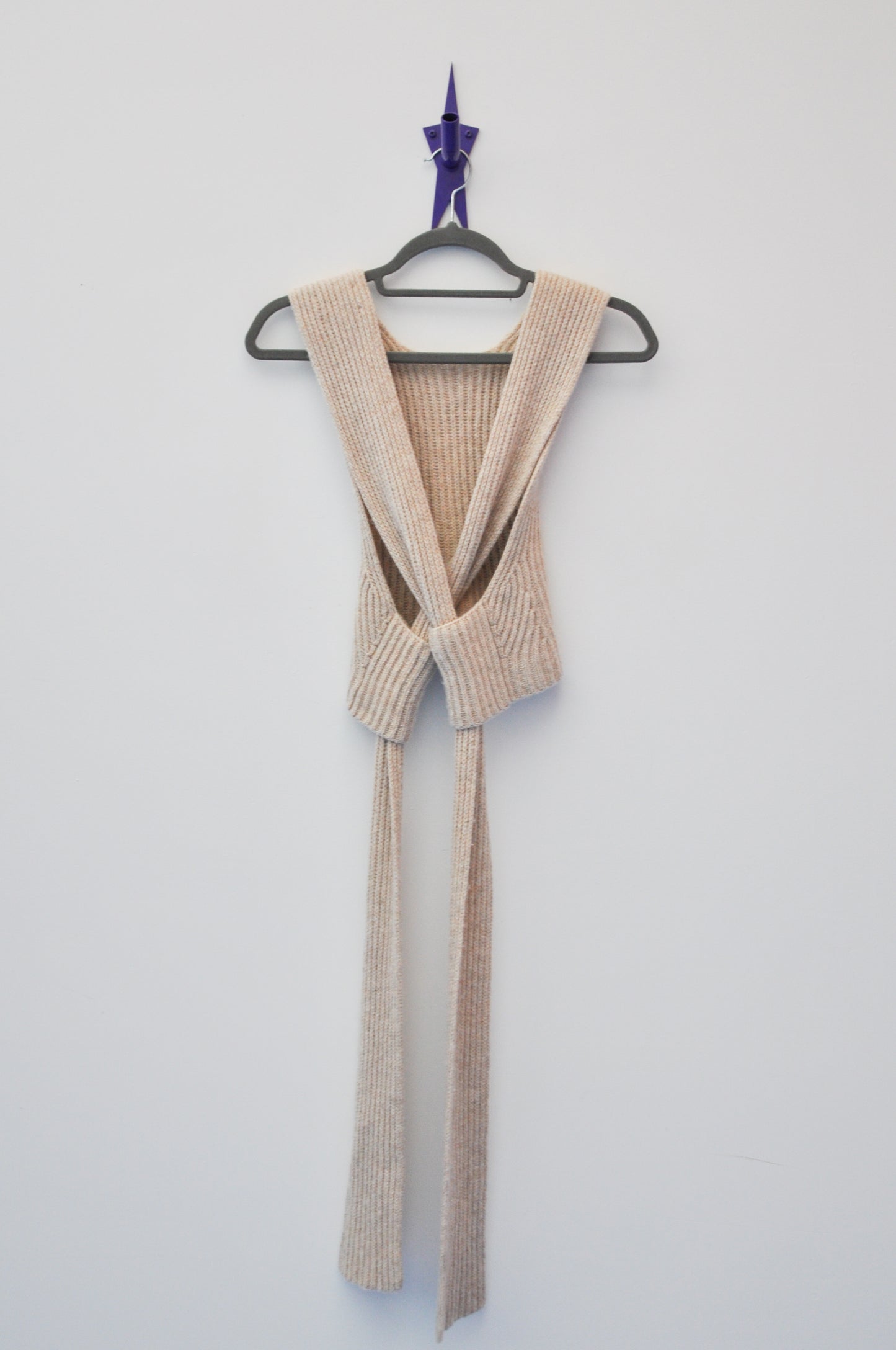 Ganni Wrap Knit Tank - beige