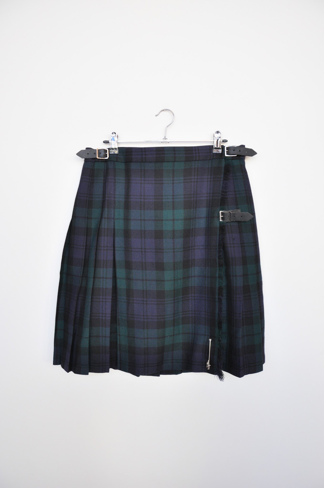 Eliz Scott Kilt - Navy/Green Tartan