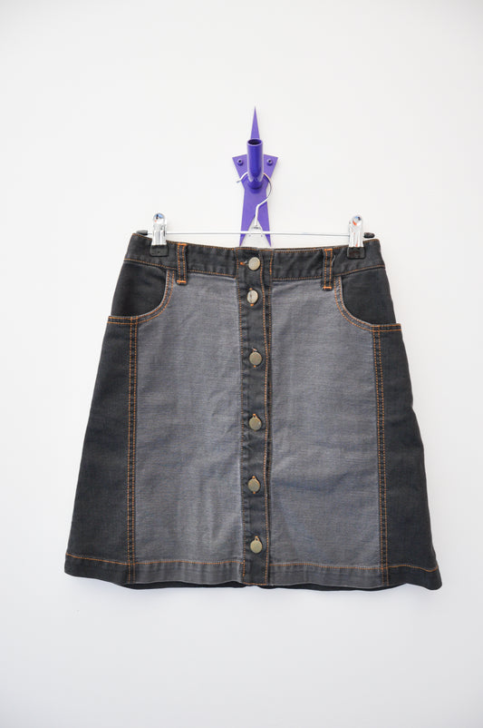 Eugénie Denim Skirt - black/grey