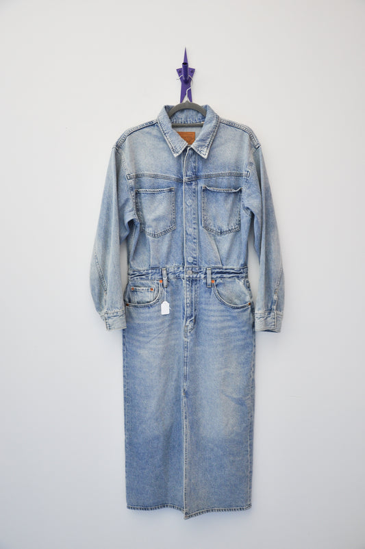 Levis Light Denim Jumpsuit - blue