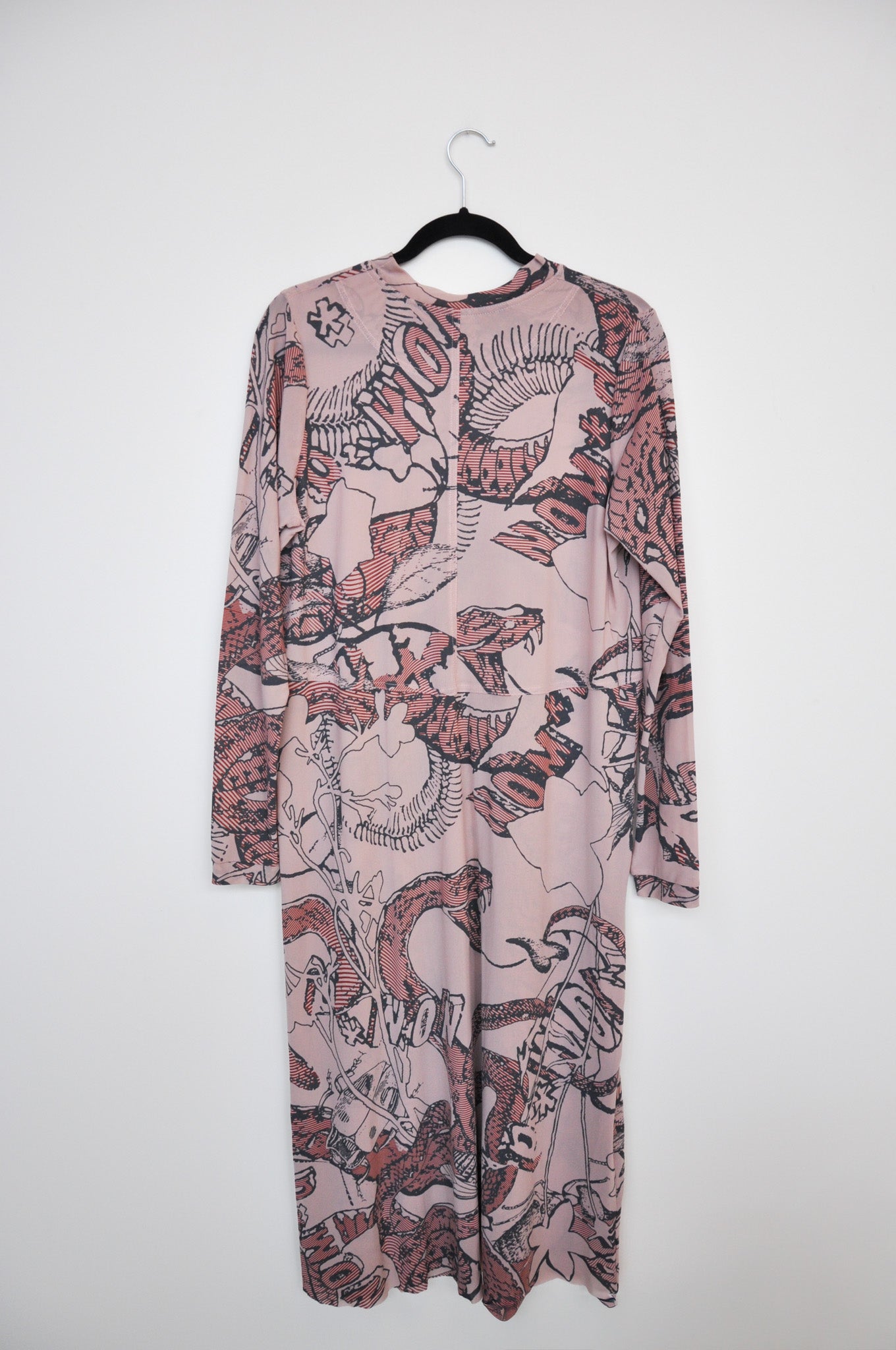 NOM*D Mesh Dress - Pink/Grey Bug Comic
