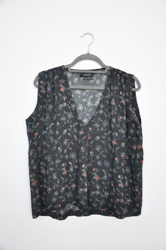 Isabel Marant Floral Top - black/pink/green