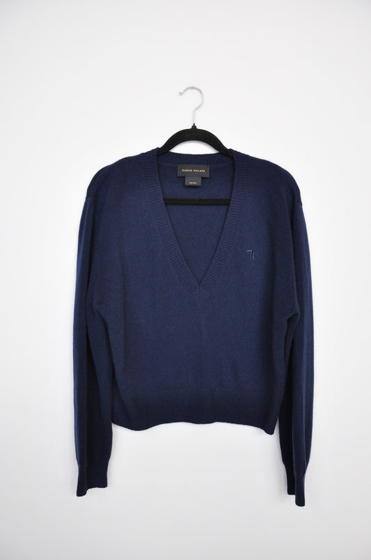 Karen Walker Merino/Cashmere Sweater - Navy