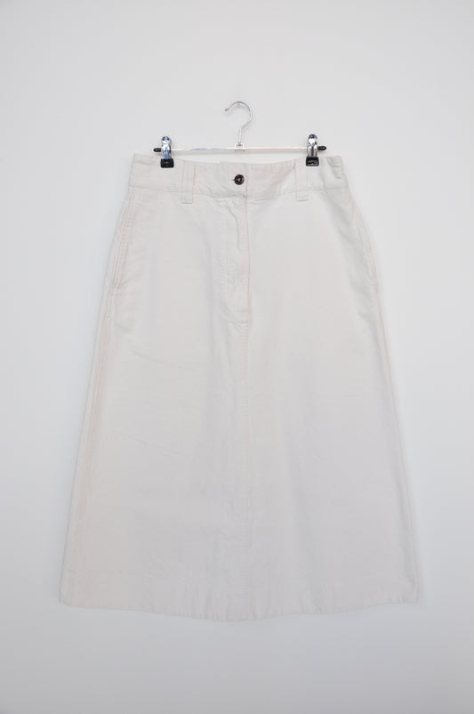 MHL Margaret Howell Denim Skirt - off white
