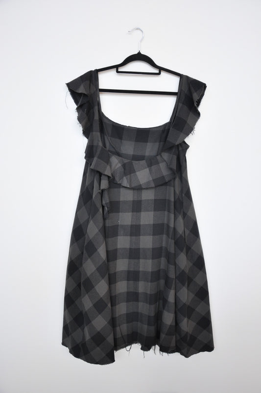 Zambesi Cold Shoulder Dress - Green/Black Check