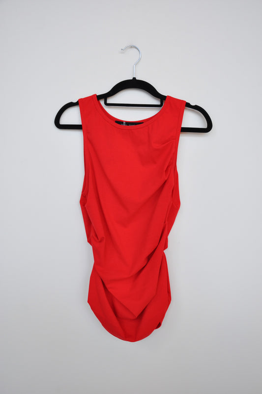 Wynn Hamlyn Ruched Tank - Red