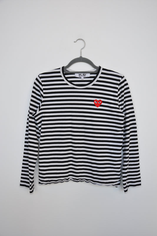 Comme Des Garçons Play Top - black/white