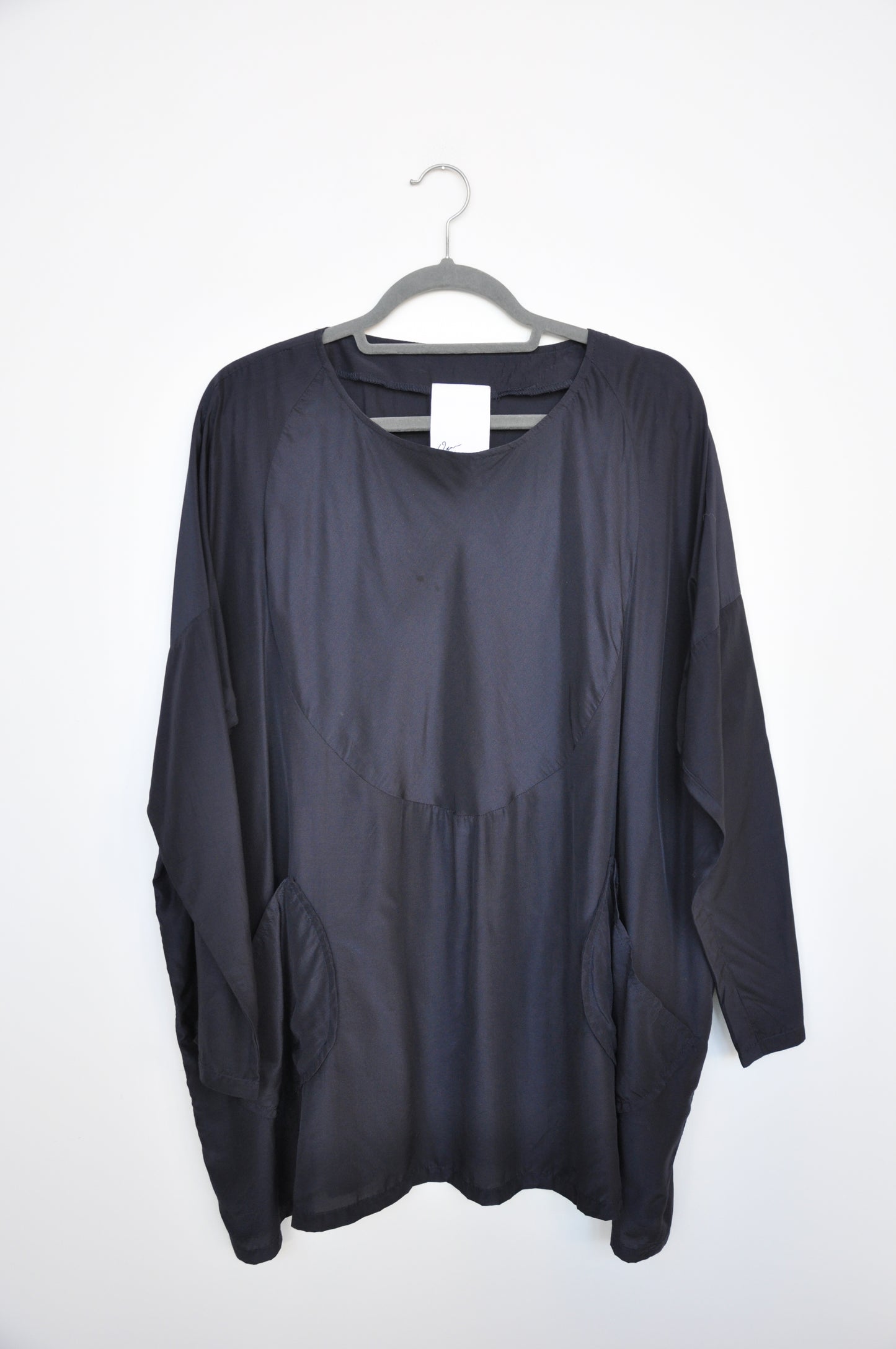 Otsu Silk Top - navy