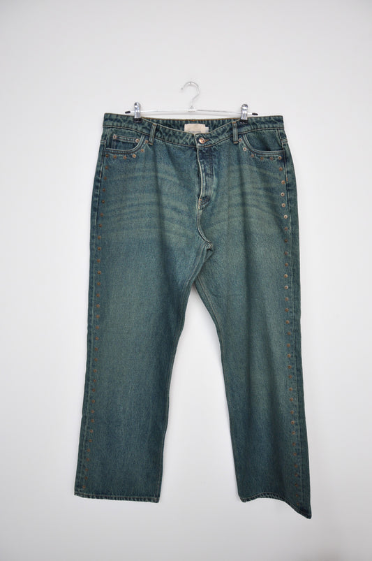 Paloma Wool Crowd Jeans - Green/Indigo Rivets