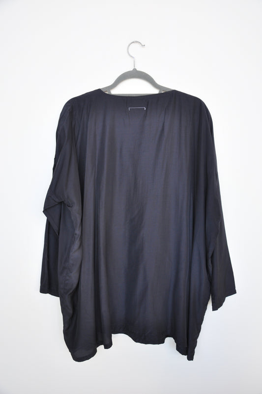 Otsu Silk Top - navy
