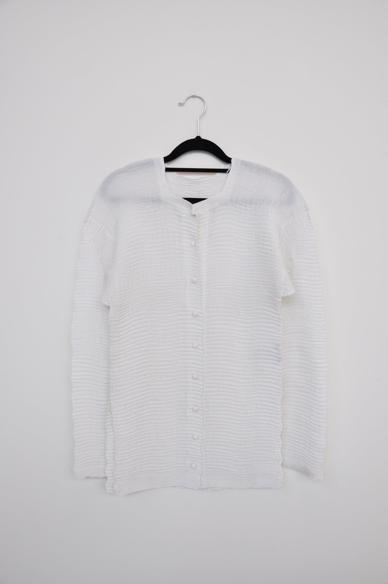 Issey Miyake Pleats Please Cardigan - White