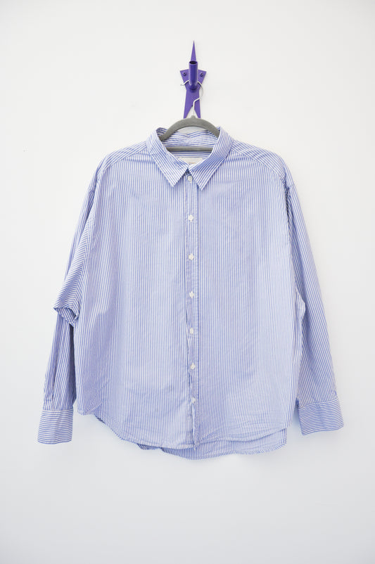 Penny Sage Stripe Shirt - blue and white