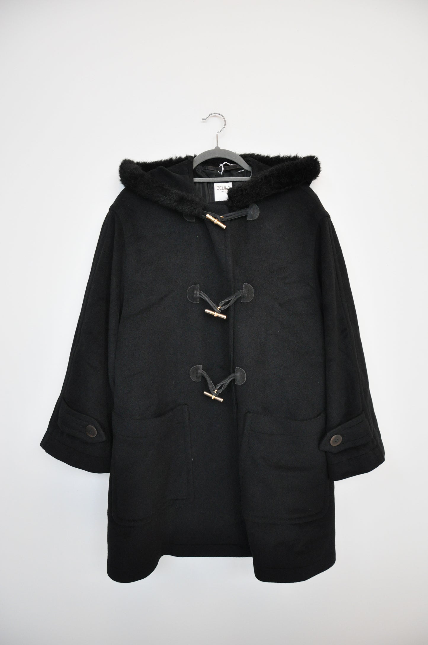 Celine Duffle Coat - black