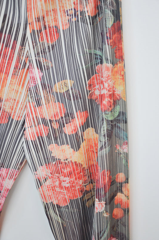 Issey Miyake Pleats Please Trousers - Rose Print