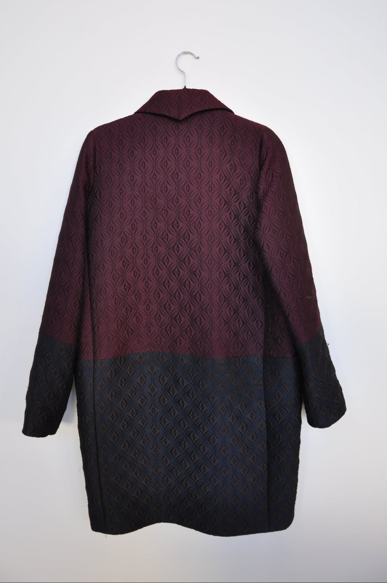 Zambesi Quilted Coat - burgundy/navy/brown