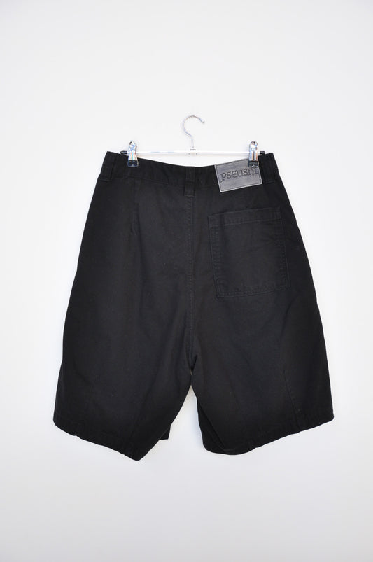 Pseushi Pleated Baloon Shorts - Black