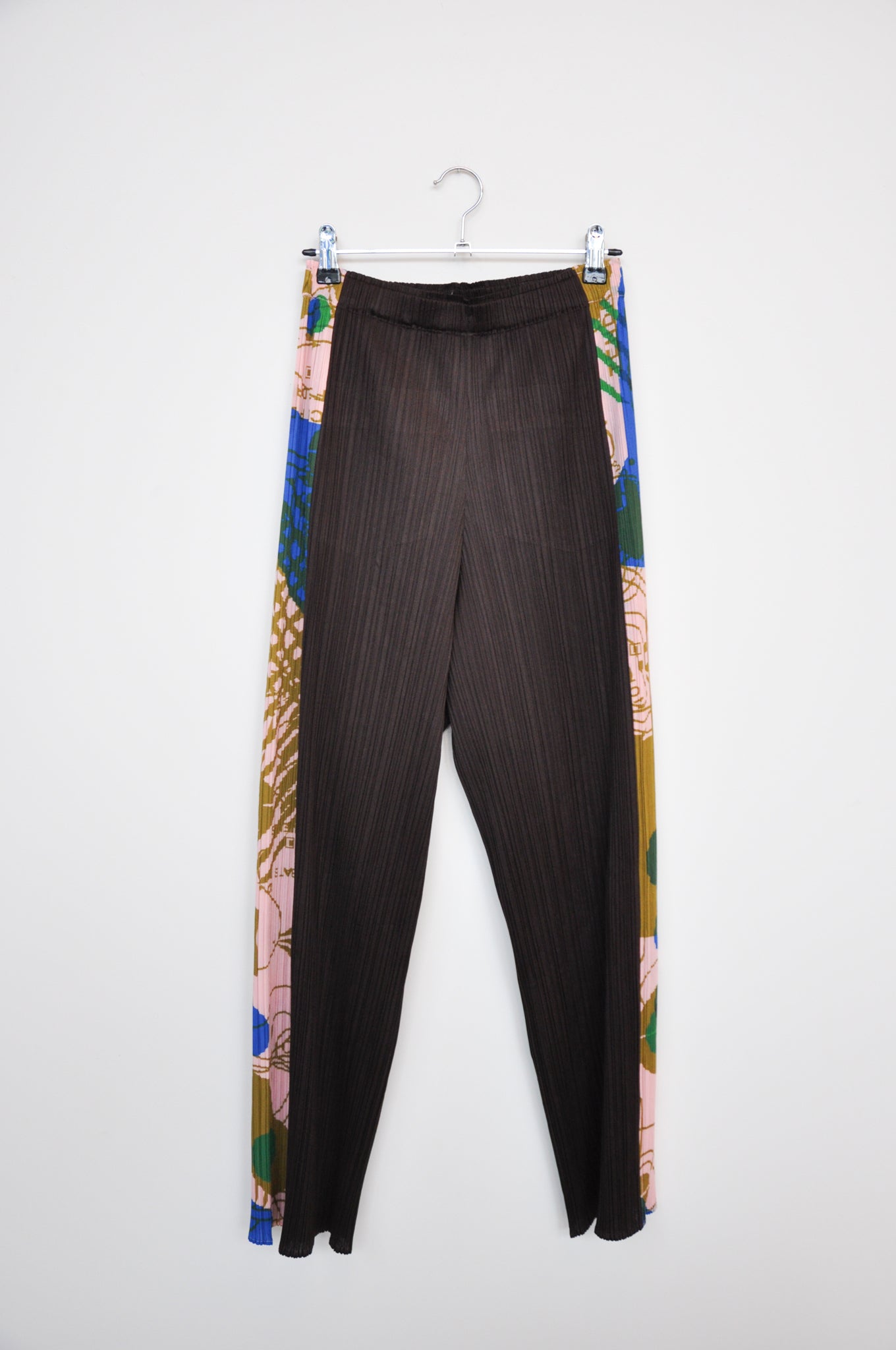 Issey Miyake Pleats Please Trousers -  Brown/ Floral