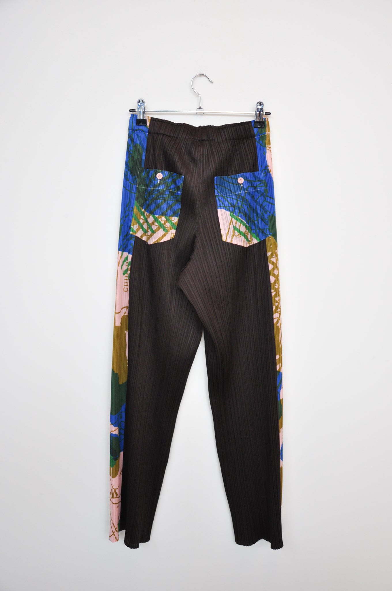 Issey Miyake Pleats Please Trousers -  Brown/ Floral