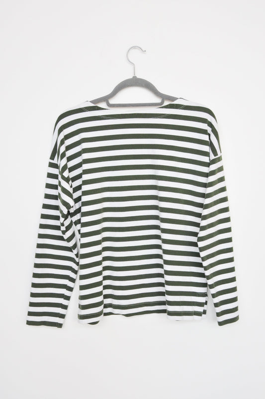 Kowtow Stripe Long Sleeve - green/white