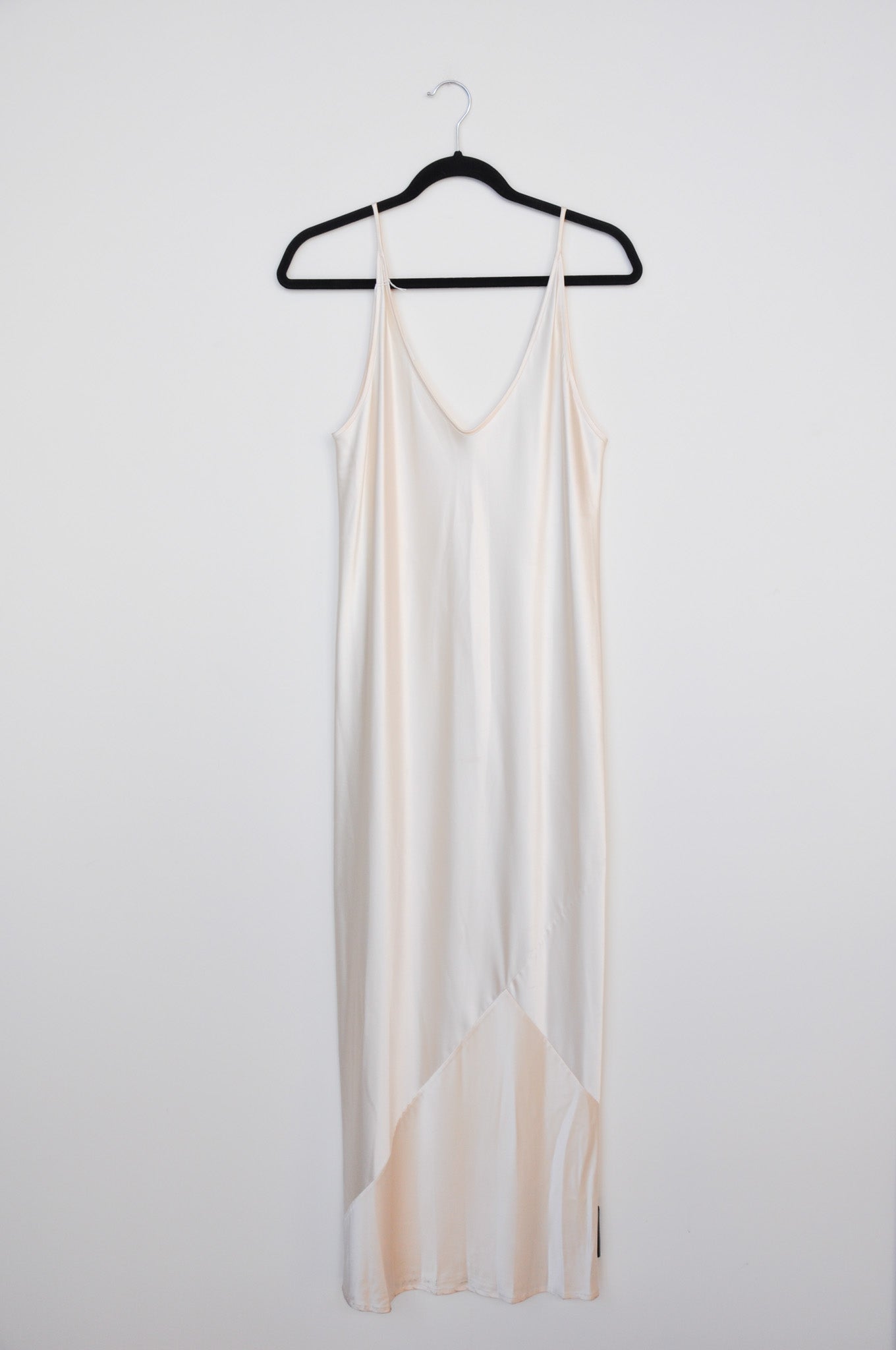 Miss Crabb Bias Cut Silk Slip - Cream