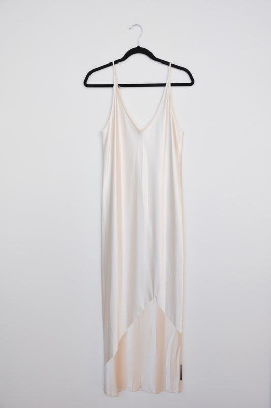 Miss Crabb Bias Cut Silk Slip - Cream