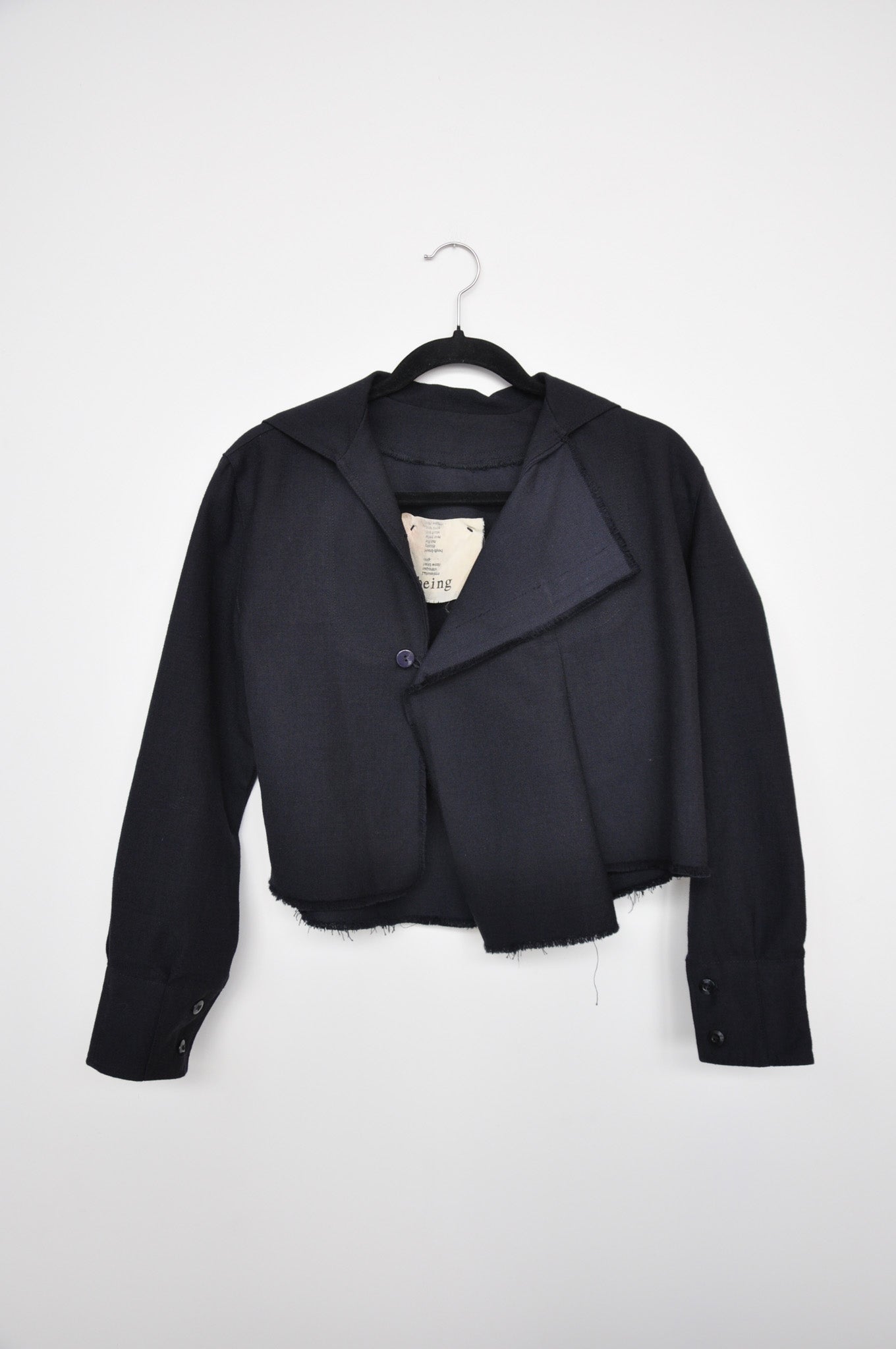 Being Cropped Sailor Jacket - Navy