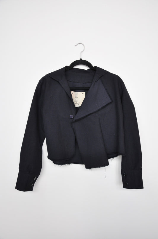 Being Cropped Sailor Jacket - Navy