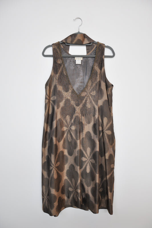 Dries Van Noten Silk Dress - multi brown