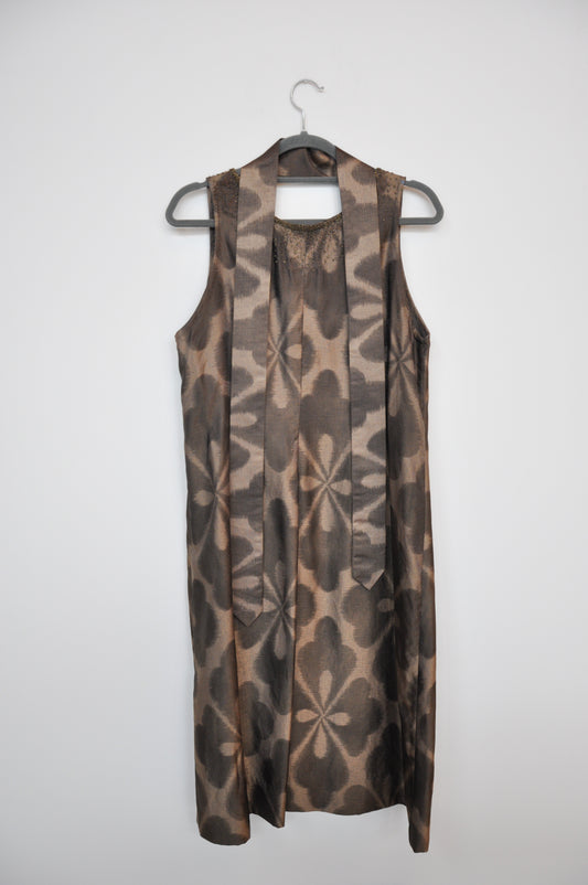 Dries Van Noten Silk Dress - multi brown