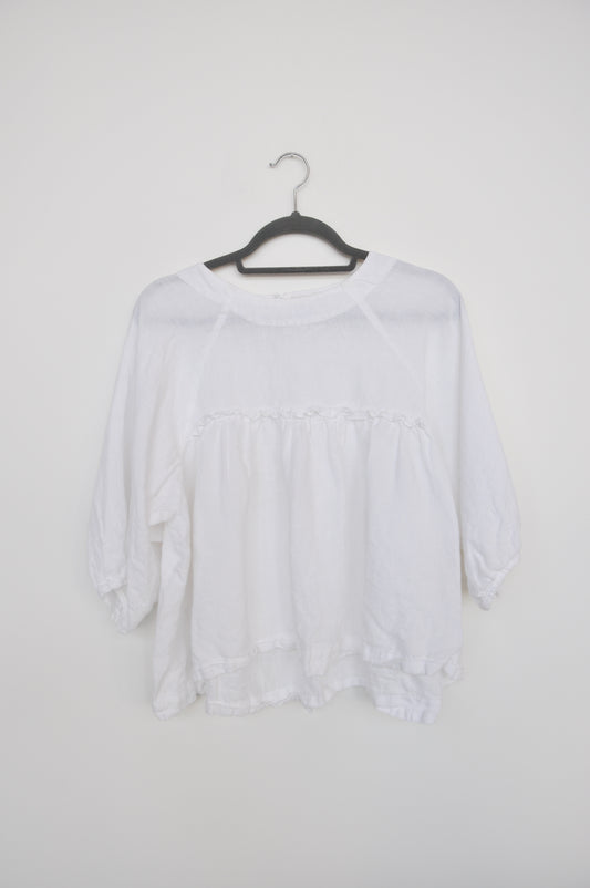 Twenty Seven Names Ruffled Top - white