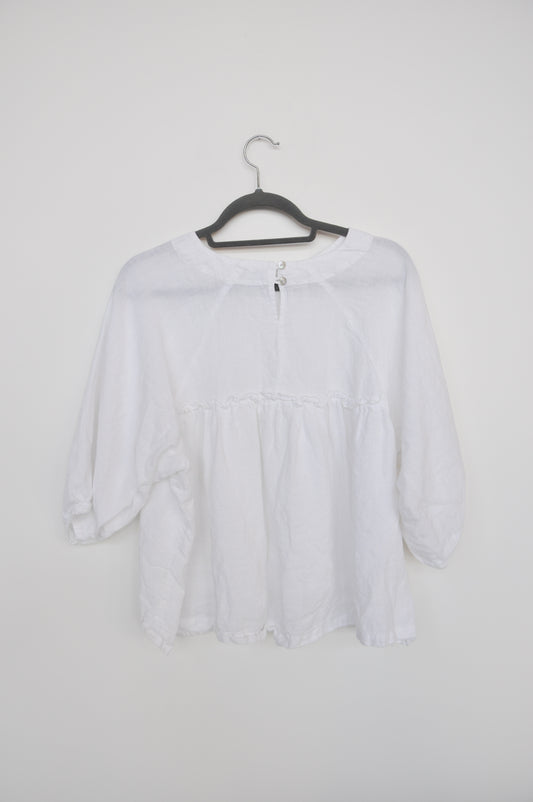 Twenty Seven Names Ruffled Top - white