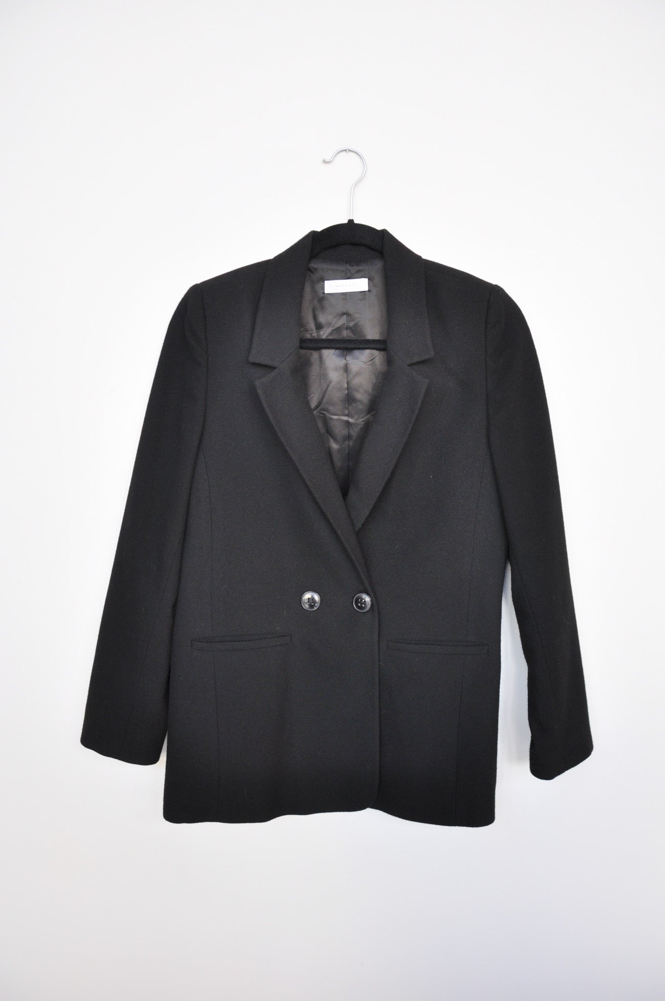 Annie Bing Double Breasted Blazer - Black