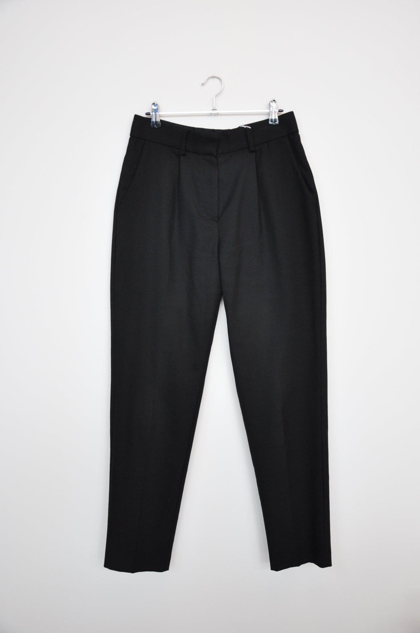 Wynn Hamlyn Wool Tapered Trousers - Black