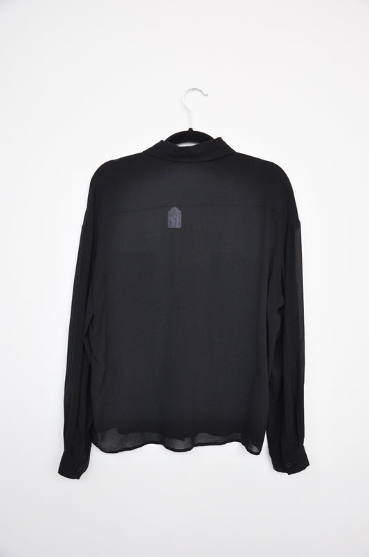 Penny Sage Silk Lycra Shirt - Black