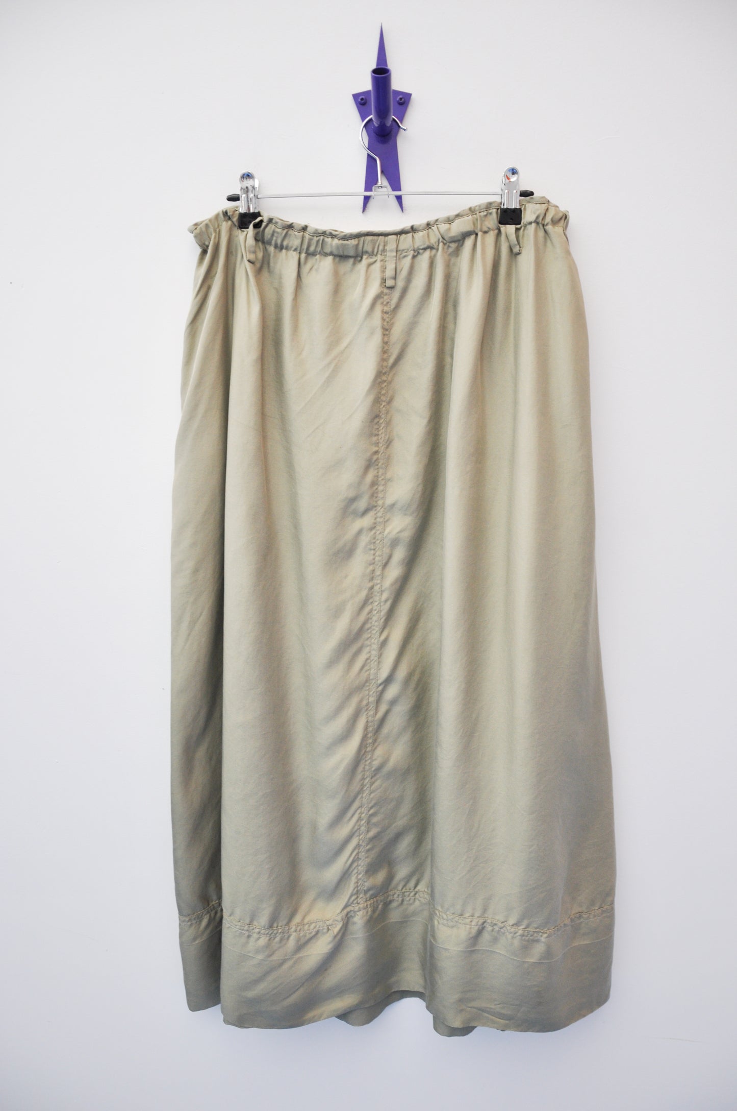 DKNY Silk Skirt - khaki