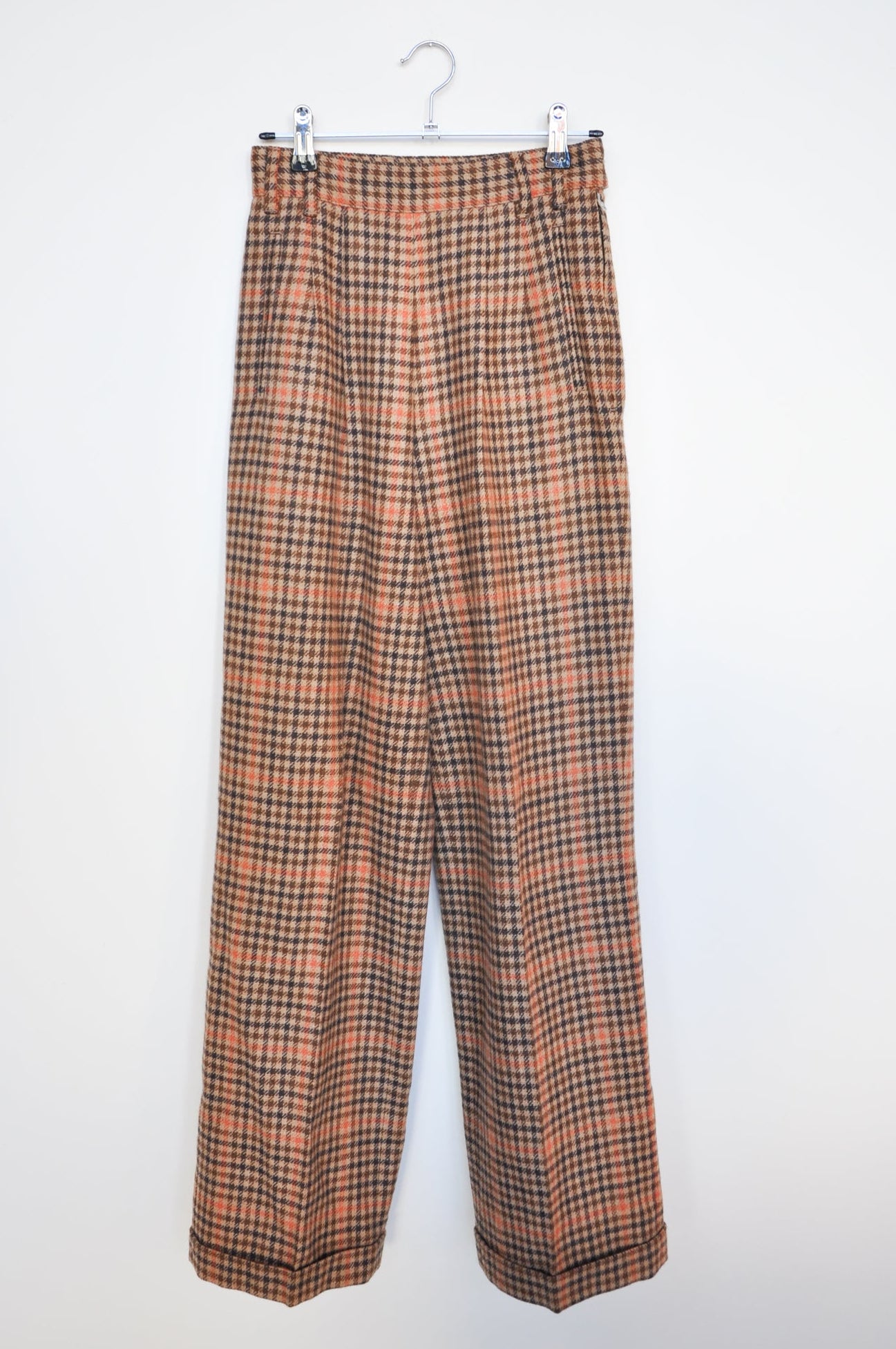 Margiela Check Trousers - brown/black/orange