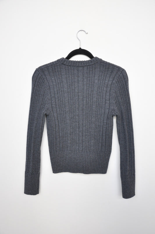 James Bush Striped Sweater - Grey