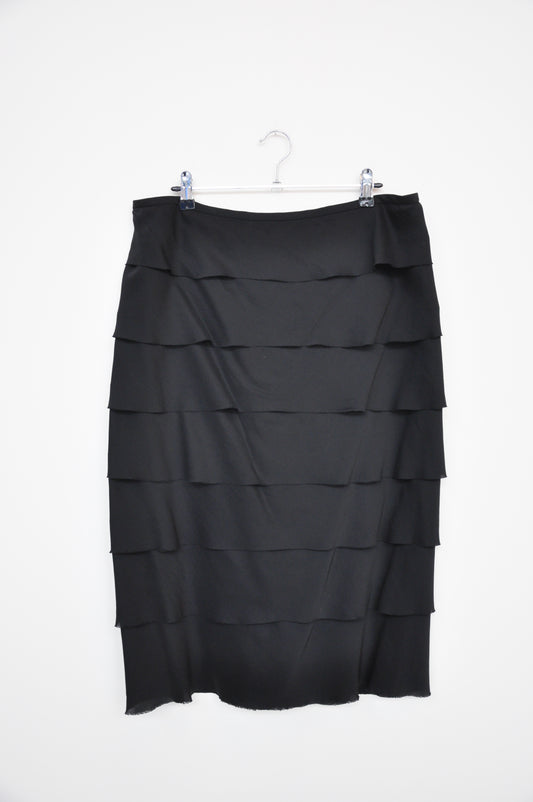 Beth Ellery Tiered Ruffle Skirt - black