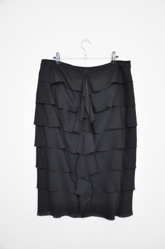 Beth Ellery Tiered Ruffle Skirt - black