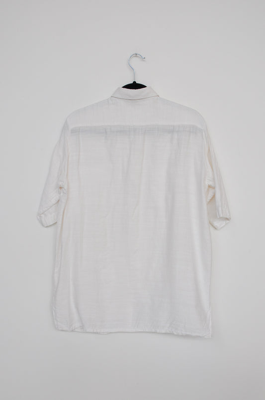 Wixxi Pocketed Slub Shirt - White