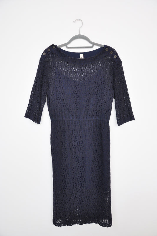 Kate Sylvester Lace Dress - navy