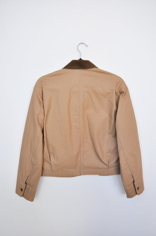Uniqlo Cropped Chore Jacket - Tan/Brown