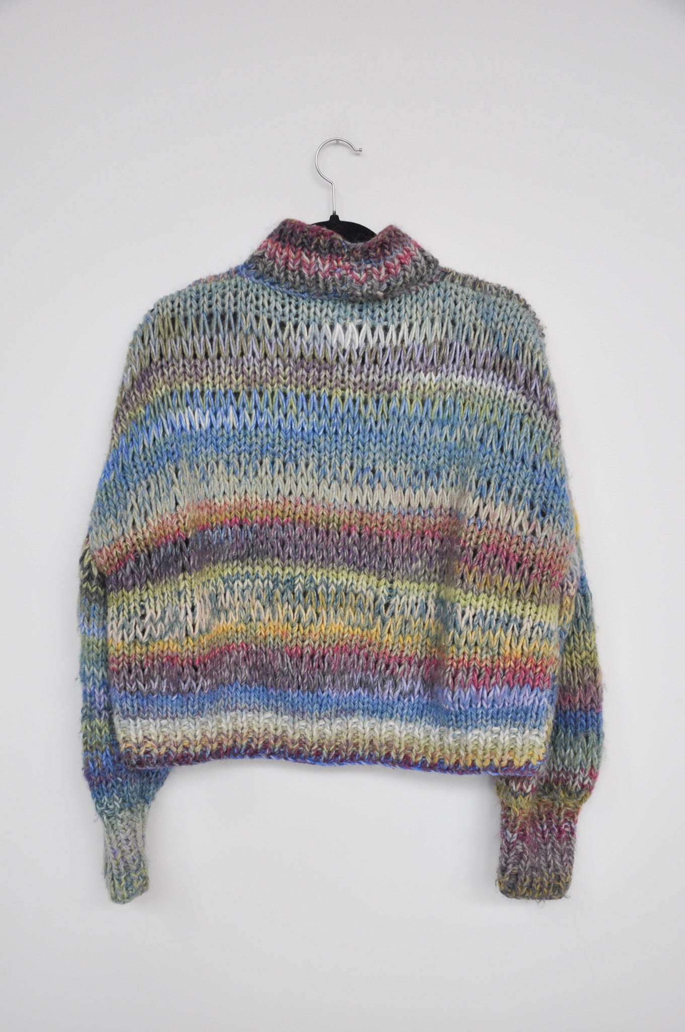 Frisson Knits Polo Neck Jumper - Stripe/Multi