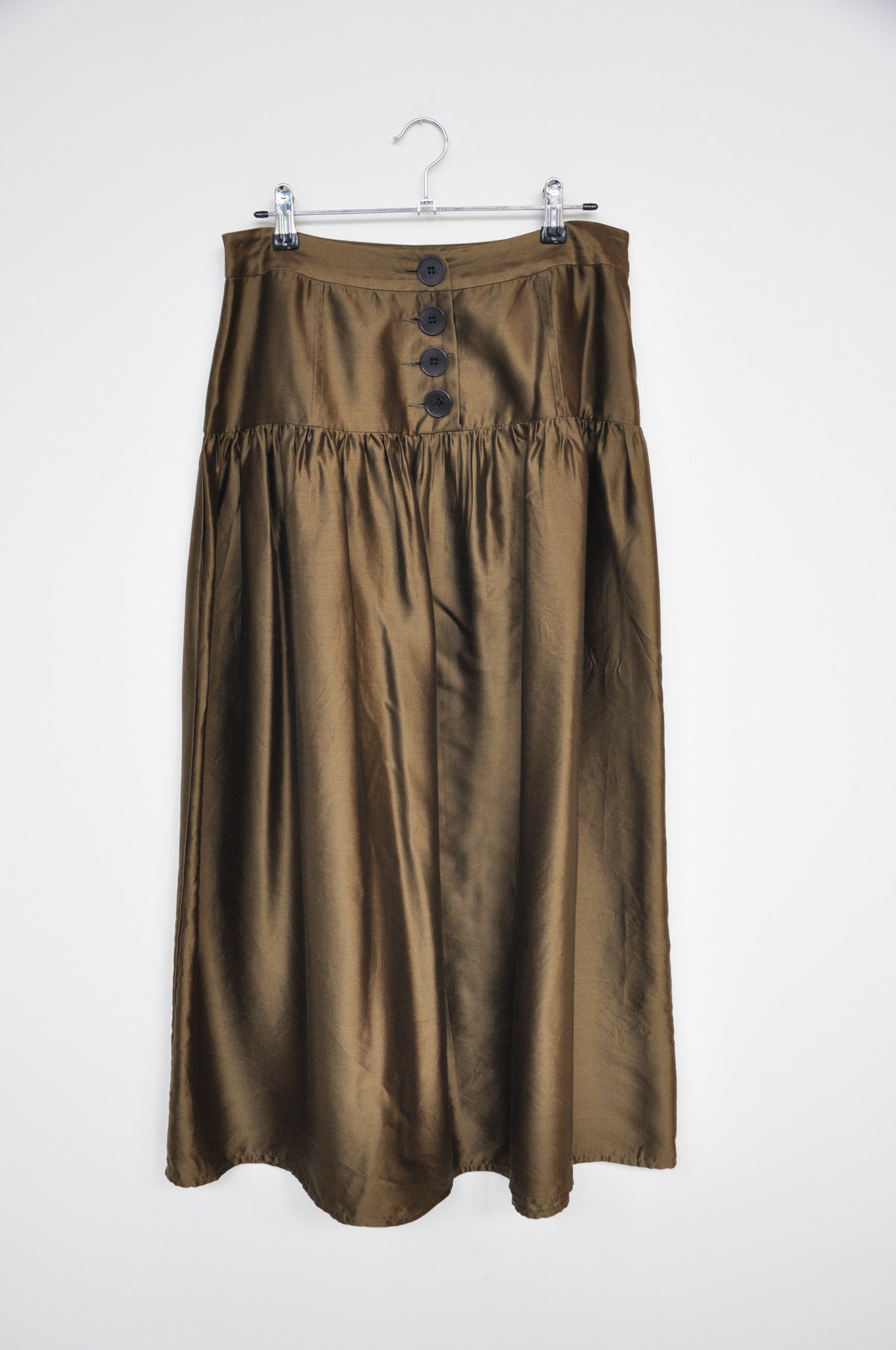 Ovna Ovich Button Front Skirt - Olive