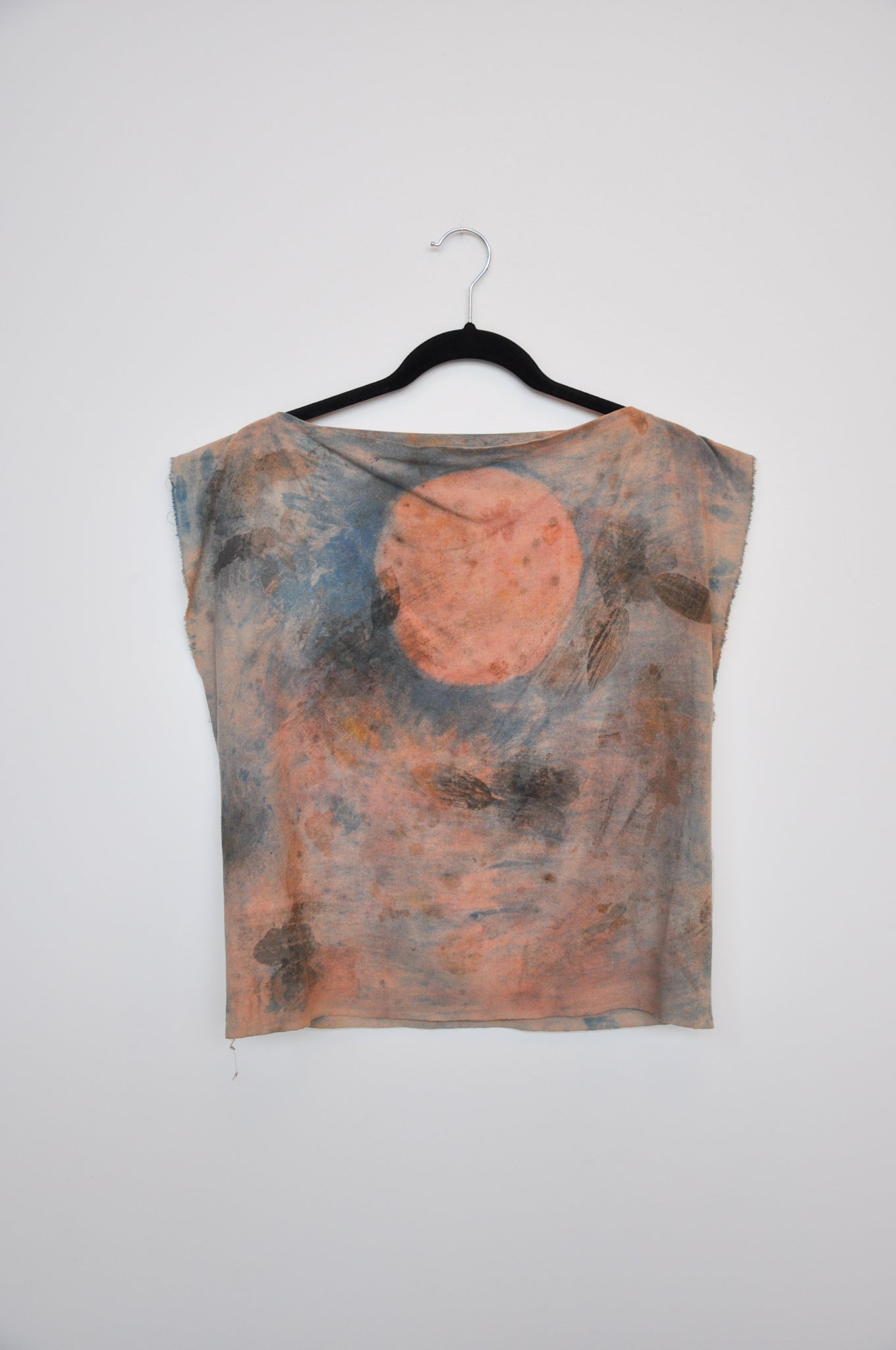 Handmade Dyed Top - Blue/Grey/Peach