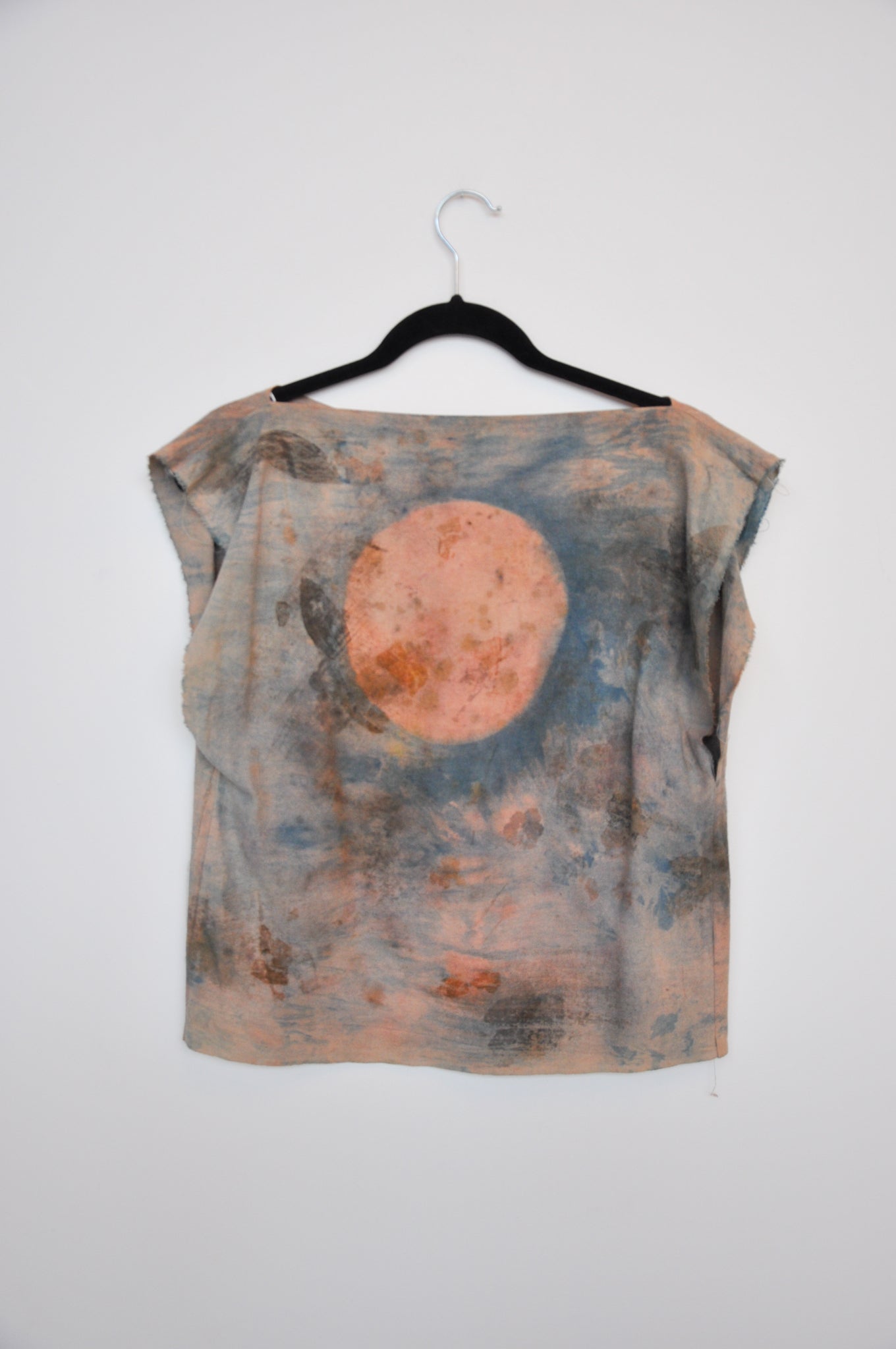 Handmade Dyed Top - Blue/Grey/Peach