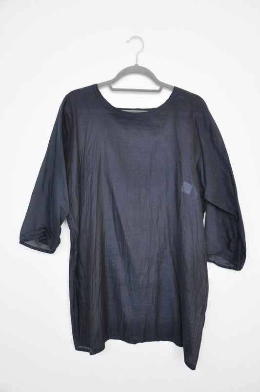 Lela Jacobs Sheer Dress - navy