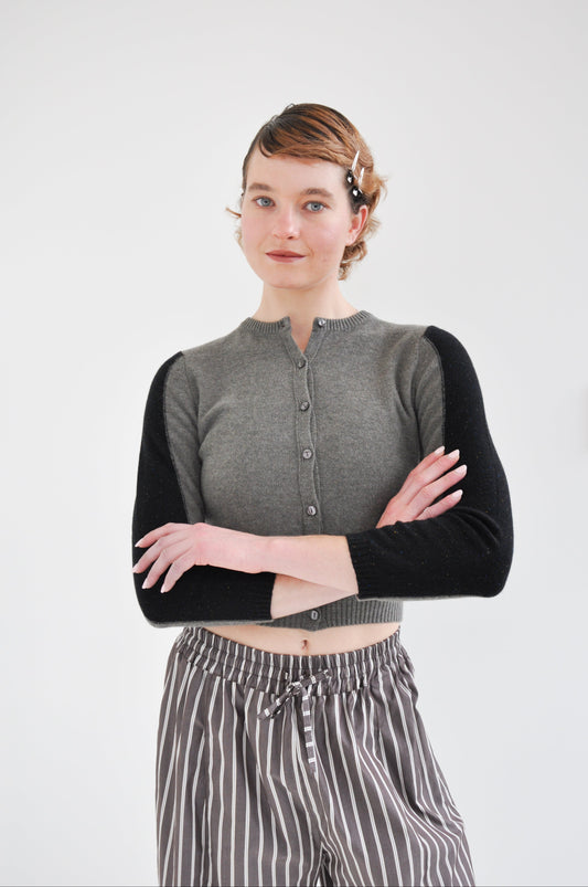 Racer Cardigan in Raven