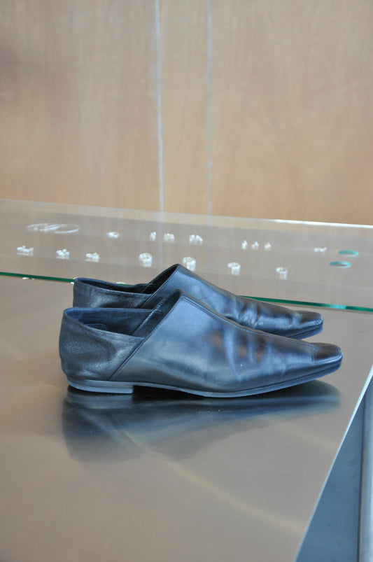 Dries Van Noten Leather Slip on Loafers - Black